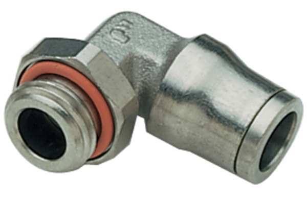 Nickel Plated Brass Male Elbow, 90 Degrees, 5/32 in Tube Size