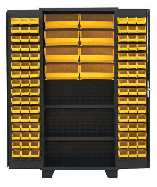 Extra-Heavy Duty Bin Cabinet, 36 in W, 78 in H, 24