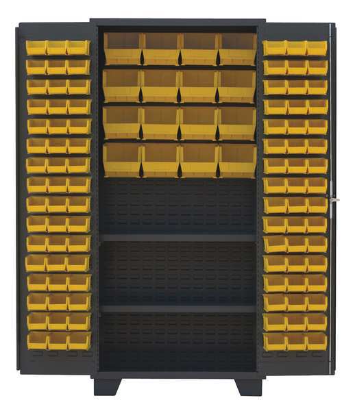 Extra-Heavy Duty Bin Cabinet, 36 in W, 78 in H, 24