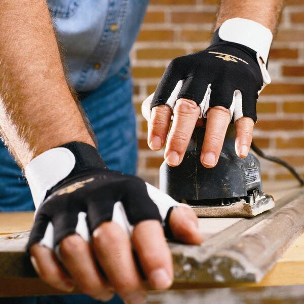 Anti-Vibration Gloves, XL, Black/White, PR