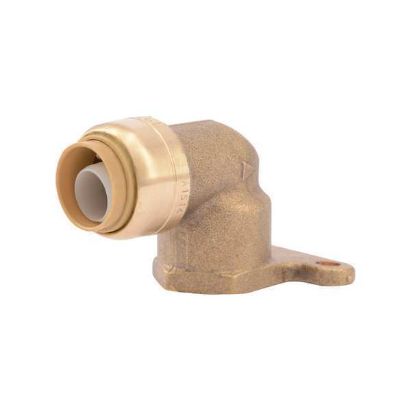 DZR Brass 90 Degree Female Hy-Ear Elbow, 1/2 in Tube Size