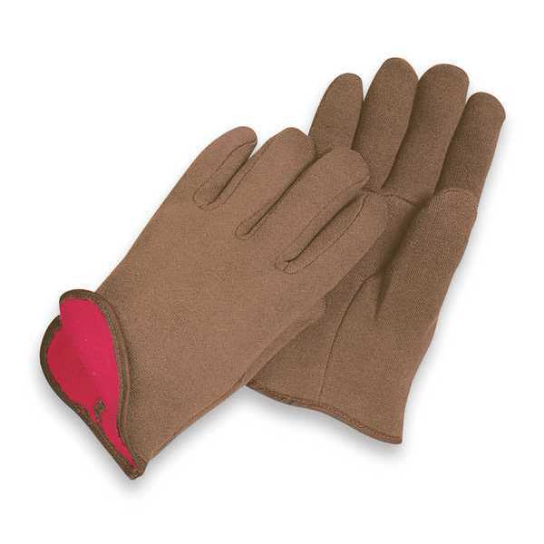 Jersey Gloves, Poly/Cotton, S, Brown, PR