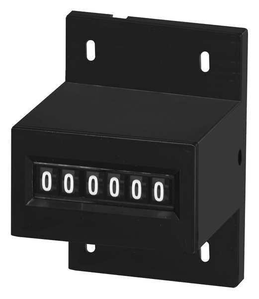 Counter, 6 Digit, Base Mount, 24VAC, Depth: 2.42 in