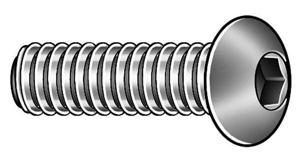 #10-32 Socket Head Cap Screw, Black Oxide Steel, 7/8 in Length, 100 PK