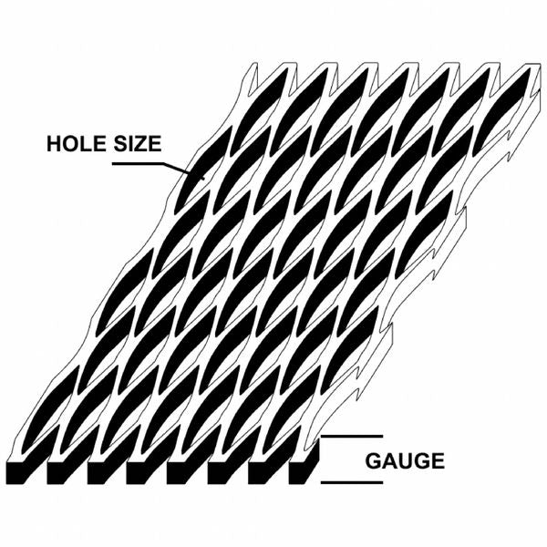 Carbon Steel Rectangle Expand Sheet, 24