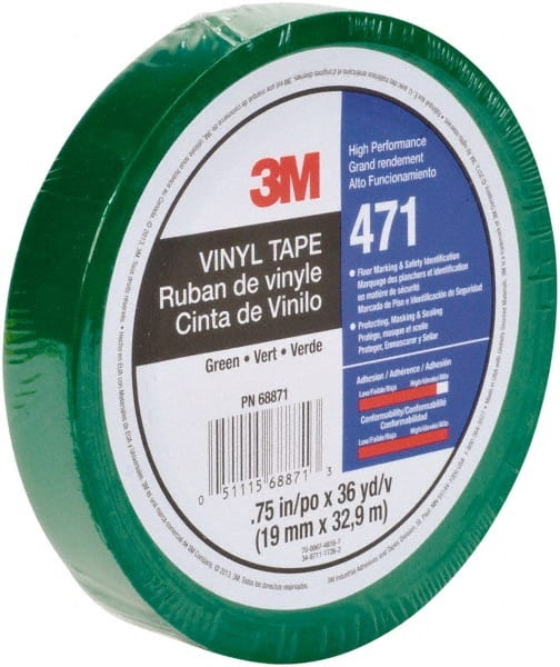 Green Solid Color Vinyl Tape3/4