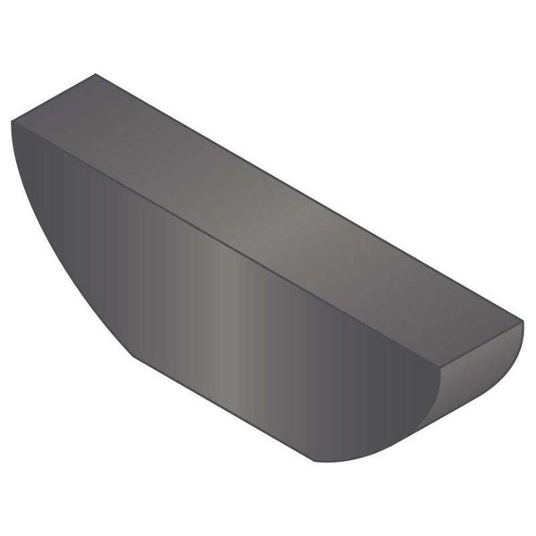 Woodruff Key, 3/8 x 1-1/2 in Key Size, 1212 SAE Number, 41/64 in H, Alloy Steel Plain