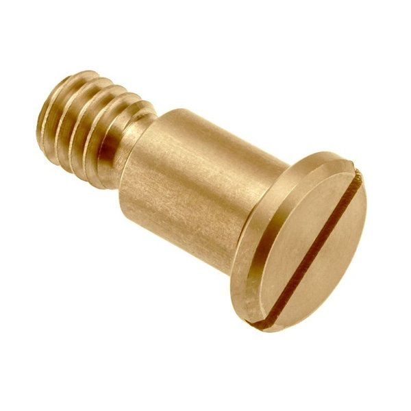 Shoulder Screw, 2A Thr Sz, 3/8 Thr Lg, 5/8 in Shoulder Lg, Brass