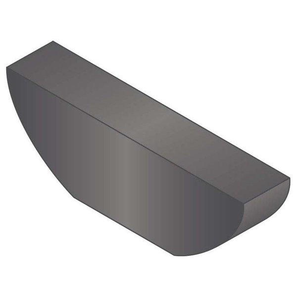 Woodruff Key, 1/4 x 2-1/8 in Key Size, 817-1 SAE Number, 13/32 in H, Carbon Steel Plain