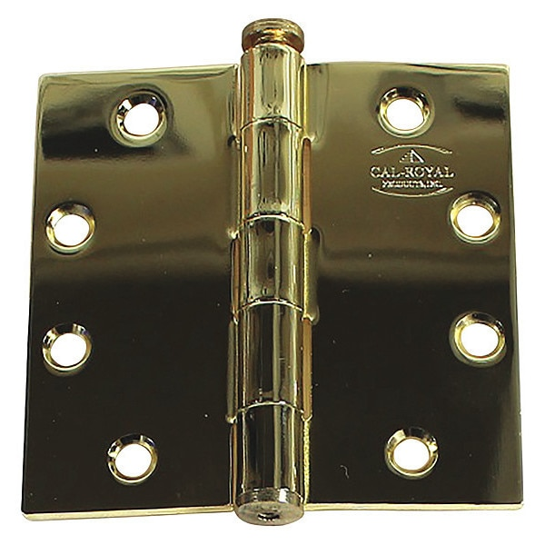 4 1/2 in W x 4 1/2 in H Brass Door and Butt Hinge
