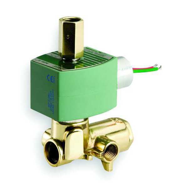 24V DC Brass Solenoid Valve, Universal, 1/4 in Pipe Size