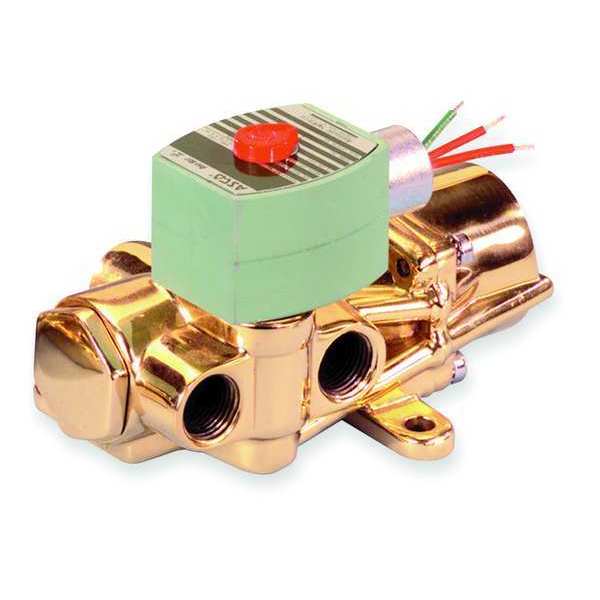 24V DC Brass Solenoid Valve, Universal, 1/4 in Pipe Size