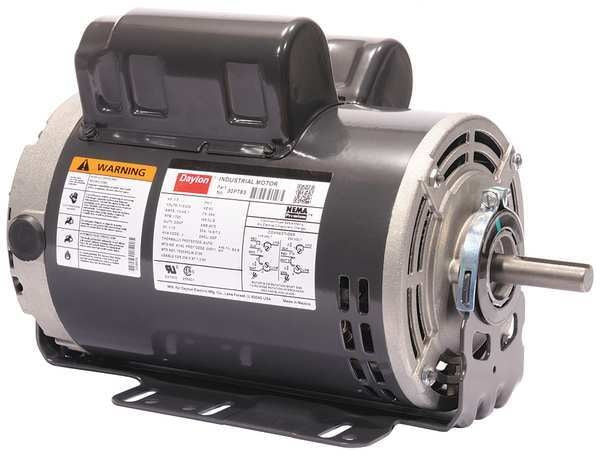 Capacitor-Start/Run General Purpose Motor, 2 HP, 115/230V AC Voltage, 56H Frame, 3,450 Nameplate RPM
