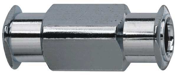 Luer Lock Adapter, Plated Brass Silver
