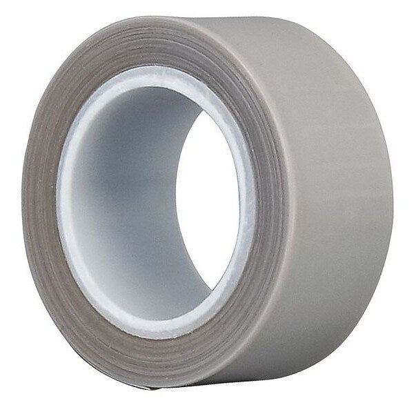 Film Tape, Skived PTFE, Gray, 1/2 In x 5 Yd