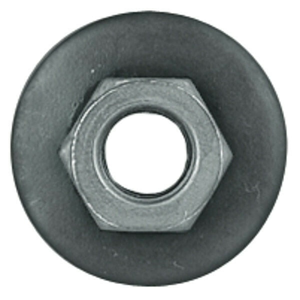 Flange Nut, M6-1.00, Steel, Not Graded, Phosphate, 16 mm Hex Wd, 6 mm Hex Ht, 25 PK