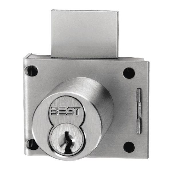 Dead Bolt Cabinet Lock, Bright Brass