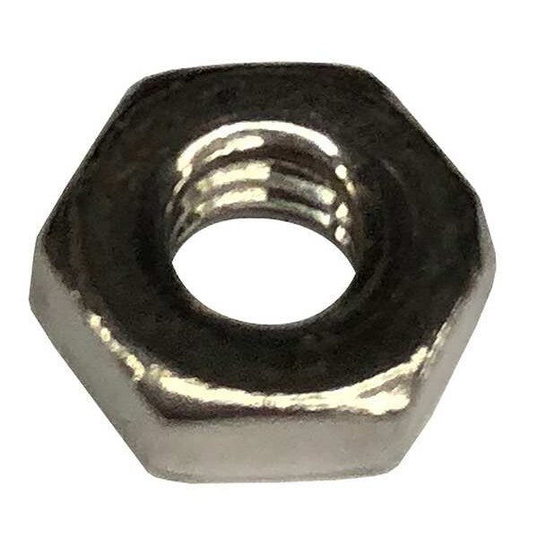 Hex Nut, #10-24, 18-8 Stainless Steel, Not Graded, Plain, 1/8 in Ht, 20000 PK