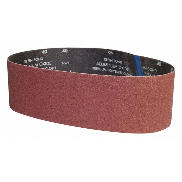 Sanding Belt, Coated, 4 in W, 36 in L, 60 Grit, Medium, Aluminum Oxide, YP0998W, Brown