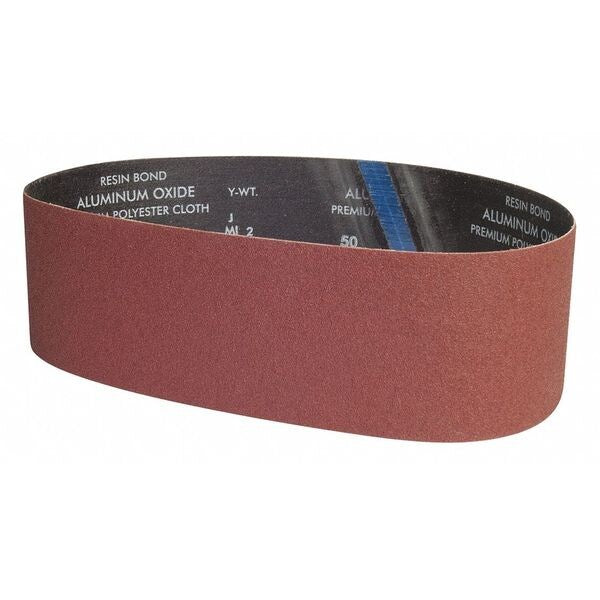 Sanding Belt, Coated, 6 in W, 48 in L, 36 Grit, Extra Coarse, Aluminum Oxide, YP0998W, Brown