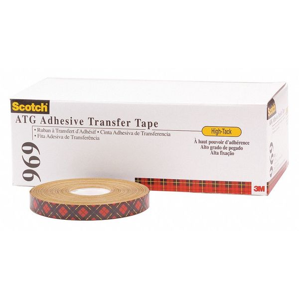 3M⢠969 Adhesive Transfer Tape, 5.0 Mil, 3/4
