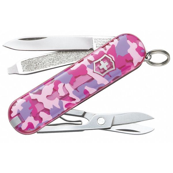 Multi-Tool Knife, 3 Tool, 7 Funct, PinkCamo