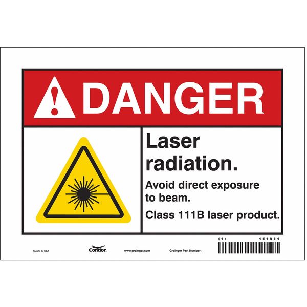 Safety Sign, 7 in Height, 10 in Width, Vinyl, Vertical Rectangle, English, 451R84