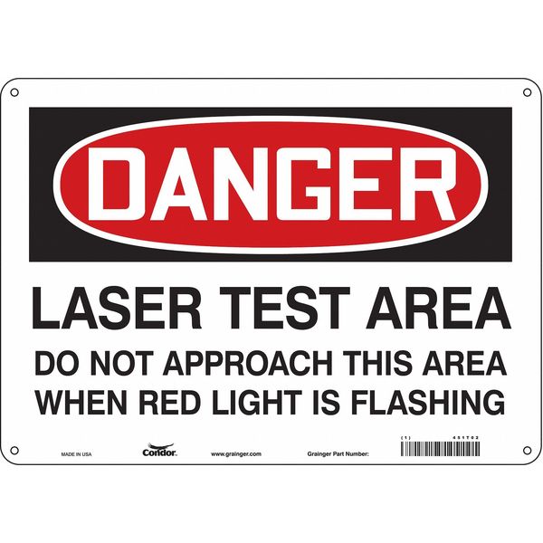Safety Sign, 10 in Height, 14 in Width, Polyethylene, Horizontal Rectangle, English, 451T02