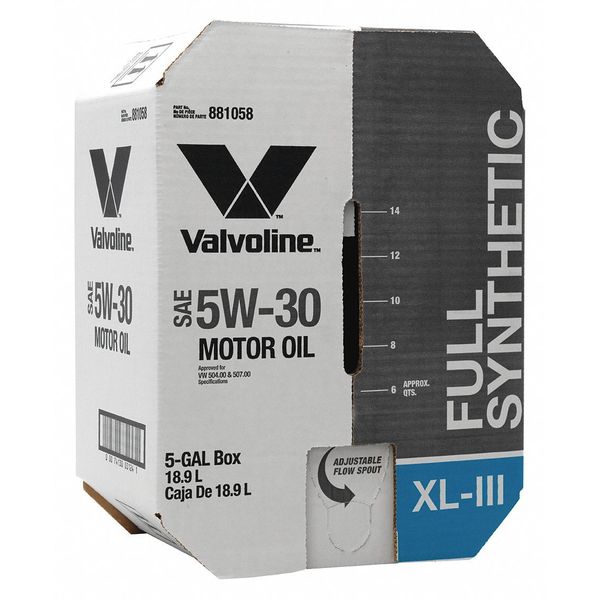 Motor Oil, 5 gal. Sz, 5W-30 SAE Grade, Box
