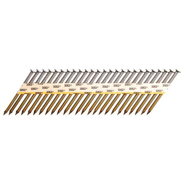 Collated Metal Connector Nail, 2-1/2 in L, Bright, Flat Head, 34 Degrees, 1500 PK