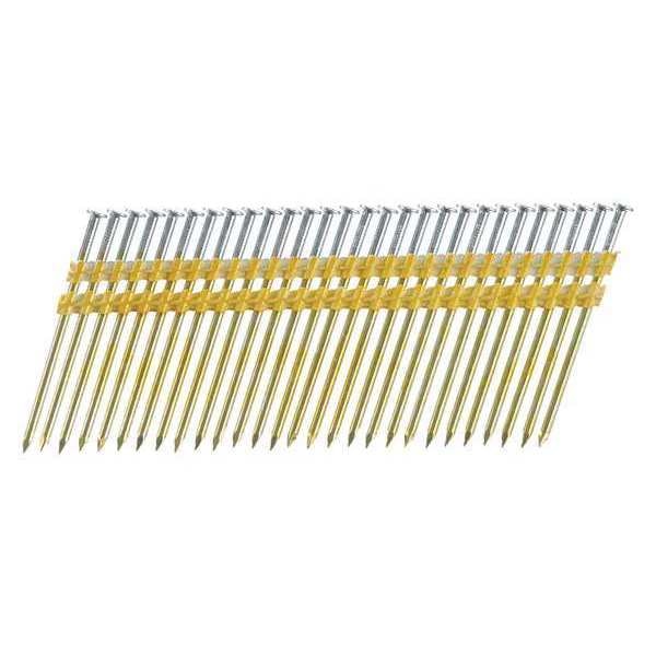 Collated Framing Nail, 3-1/4 in L, 10.3 ga, Hot Dipped Galvanized, Flat Head, 20 Degrees, 2500 PK
