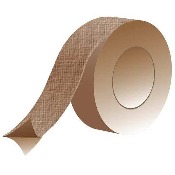 Fiberglass Fabric, 108 ft L, 3 in W, 0.003 in Thick, Silicone Adhesive Backing, Tan