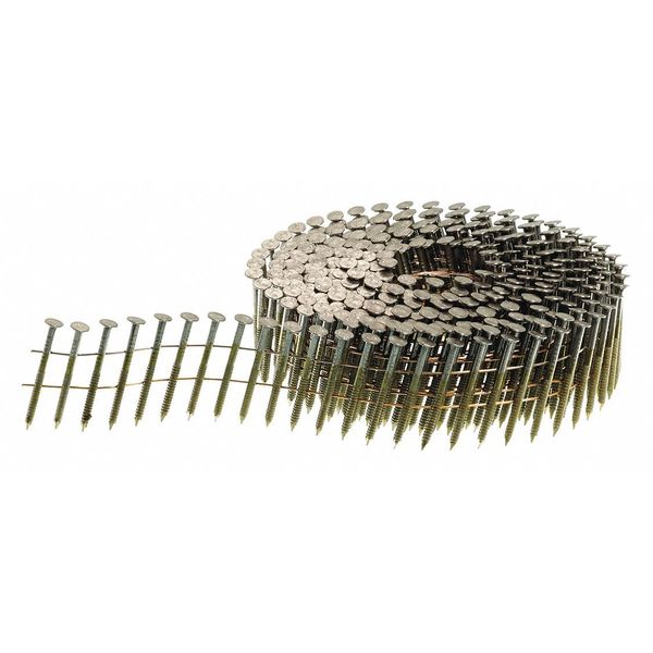 Collated Framing Nail, 1/4 in L, 0.082 ga, Plain, Flat Head, 15 Degrees, 15000 PK