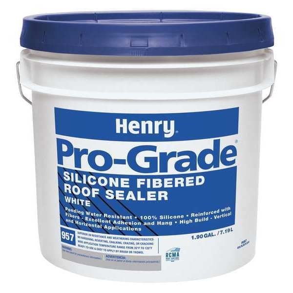 Roofing Sealant, 2 gal, Pail, White