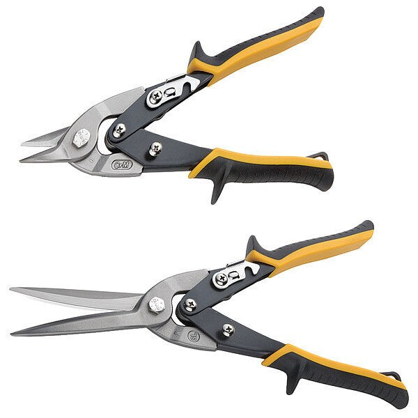 Aviation Snips Set, Long Straight, 9