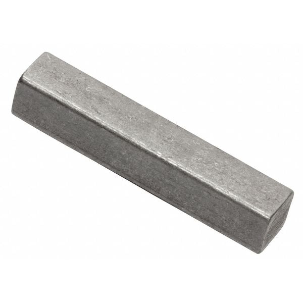 Undersized Machine Key, Square End, Carbon Steel, Plain, 4-1/8 in L, 3/16 in Sq