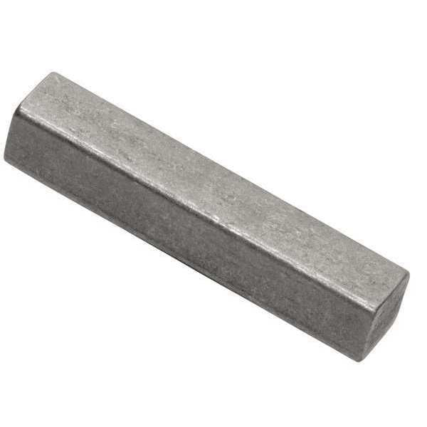Oversized Machine Key, Square End, Carbon Steel, Plain, 3-1/2 in L, 1/4 in Sq