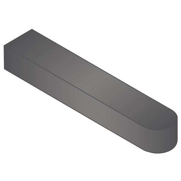 Undersized Machine Key, Round End, Carbon Steel, Plain, 10 mm L, 10 x 8 mm Sq