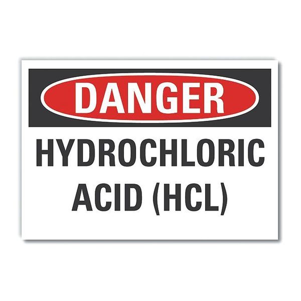 Danger Sign, 10 in H, 14 in W, Horizontal Rectangle, English, LCU4-0464-RD_14X10
