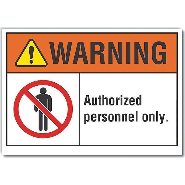 Decal, Warning Authorized, 14 x 10