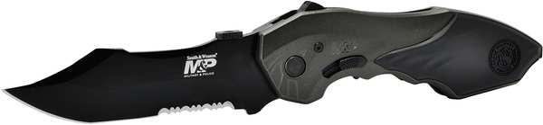 Folding Knife, Clip Point, 5 In, Serrated