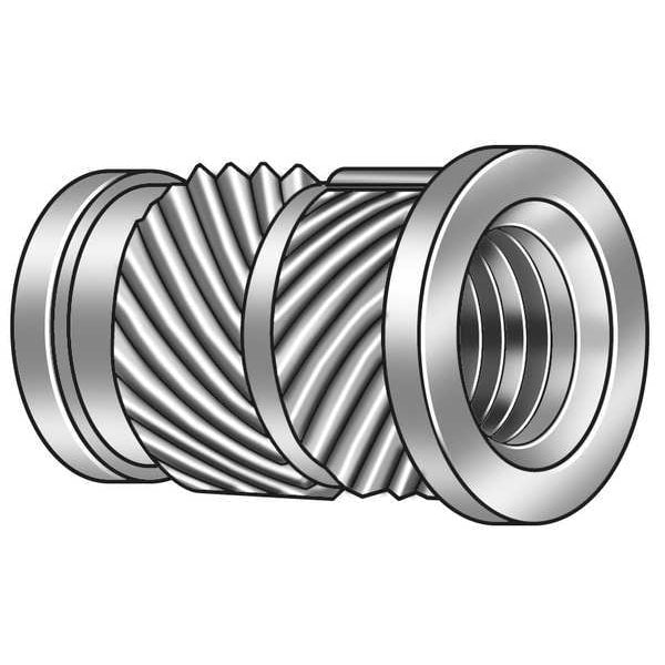 Ultrasonic Insert, #2-56, 5/32 in L, 0.187 in Insert Dia., 0.123 in Tapered End Dia., Brass