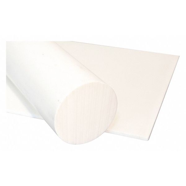 White PET-P Rod Stock 3 ft. L, 8