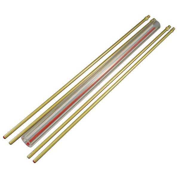 Glass Rod Kit, Red Line, 5/8In Dia, 26In L