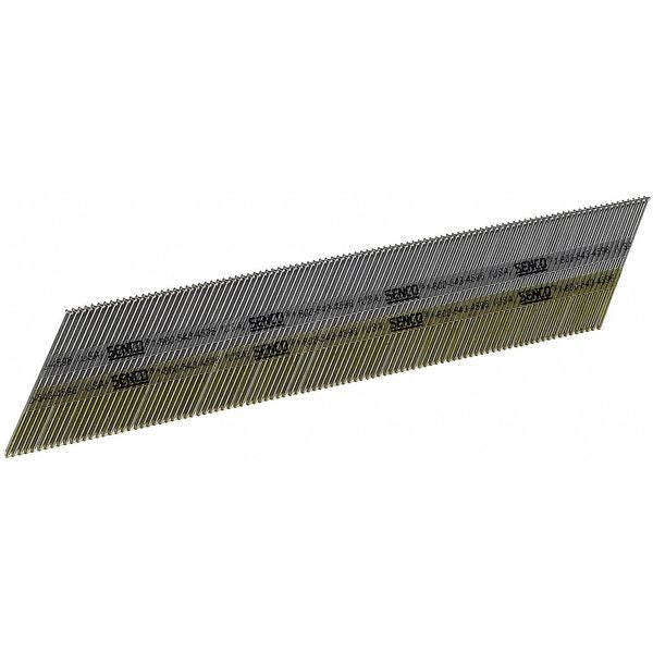 Collated Finishing Nail, 2 in L, 15 ga, Bright, Brad Head, 34 Degrees, 4000 PK