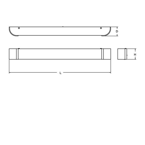Allen - Vanity Light Fixture - 4Ft, Finish: Steel