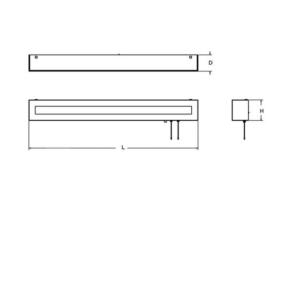 Hayes - Overbed Light Fixture - 4 Ft, Watts: 80