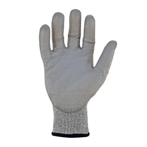 Bluwolf 18 ga. ANSI A4 Cut Resistant Gloves, Polyurthane Palm Coating, Gray, S