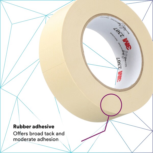 3Mâ¢ 2307 Masking Tape, 5.2 Mil, 2