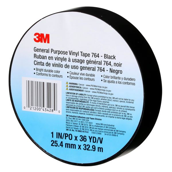 Vinyl Tape, 5.0 Mil, 1